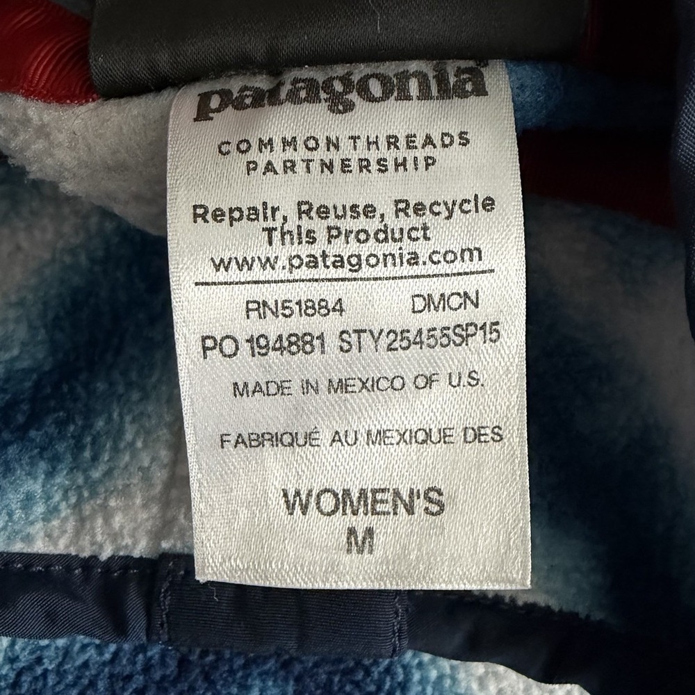 Patagonia Lightweight Synchilla Snap T Fleece Pullover Womens M Aztec Gorpcore - Picture 9 of 9